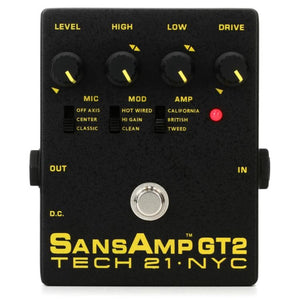 Tech 21 - Sans Amp GT2 - Tube Amp Emulator Effect Pedal