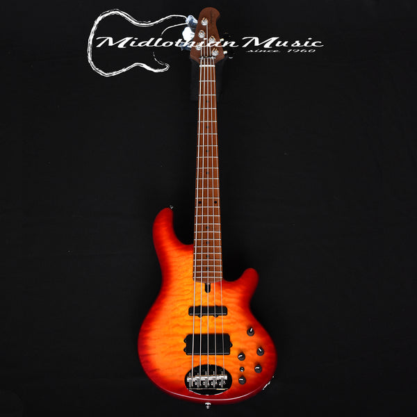 Lakland Skyline 55-02 Deluxe Bass Guitar - Satin Cherryburst (210911528)