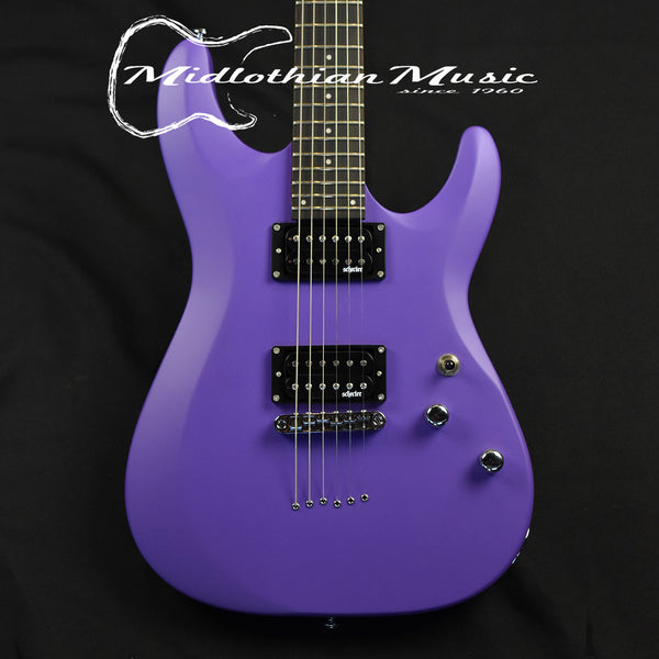 Schecter C-6 Deluxe Electric Guitar - Satin Purple Finish