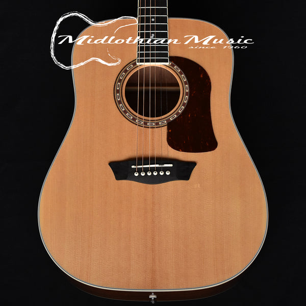 Washburn HD10S - Heritage Series - Dreadnought 6-String Acoustic Guitar - Natural Gloss Finish