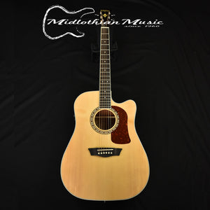 Washburn HD10SCE-0 - Heritage Series - Dreadnought 6-String - Acoustic-Electric Guitar - Natural Gloss