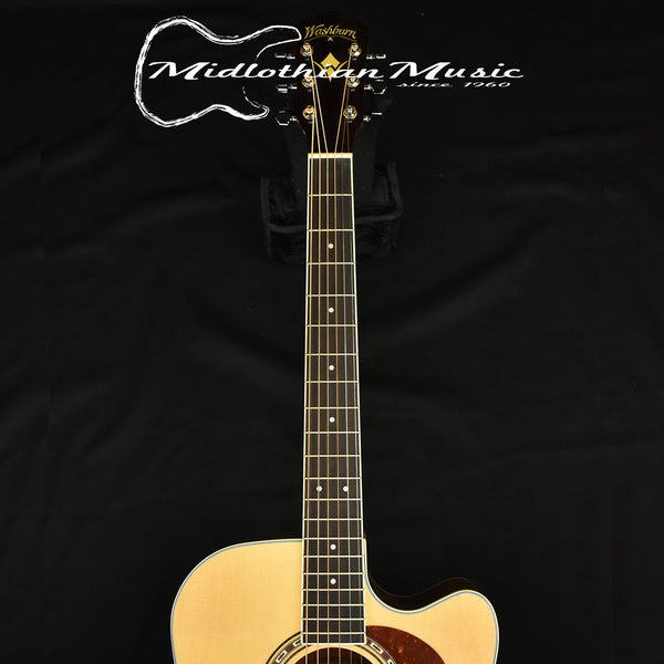 Washburn HD10SCE-0 - Heritage Series - Dreadnought 6-String - Acoustic-Electric Guitar - Natural Gloss