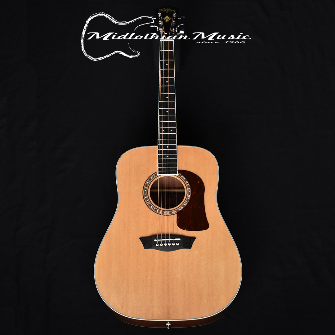 Washburn HD10S - Heritage Series - Dreadnought 6-String Acoustic Guitar - Natural Gloss Finish