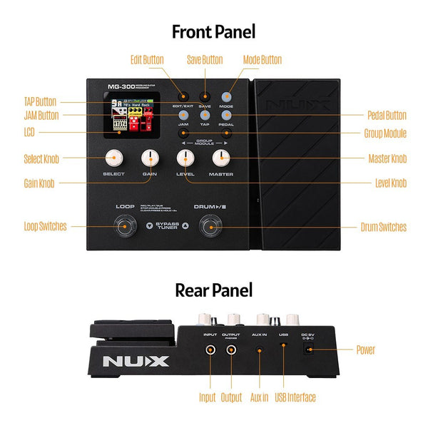 NUX MG-300 Modeling Guitar Processor - Multi Effects Pedal