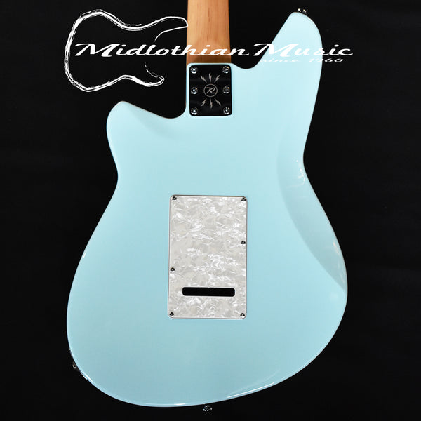 Reverend Six Gun HPP Electric Guitar - Chronic Blue Gloss Finish w/Rosewood Fretboard & Black Pickup Covers