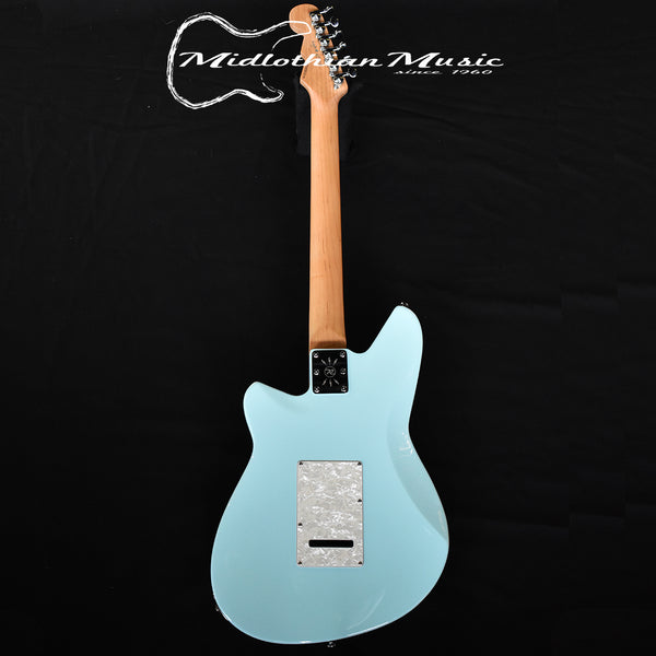 Reverend Six Gun HPP Electric Guitar - Chronic Blue Gloss Finish w/Rosewood Fretboard & Black Pickup Covers