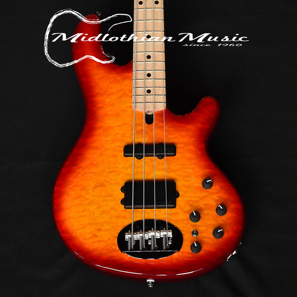 Lakland Skyline 44-02 - 4-String Deluxe Bass Guitar - Cherry Burst Gloss Finish (210619389) @9lbs