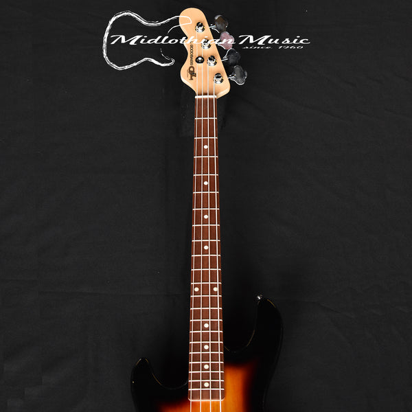 G&L Tribute L2000 - Left-Handed Electric Bass - 3-Tone Sunburst Finish (200604774) @7.4lbs