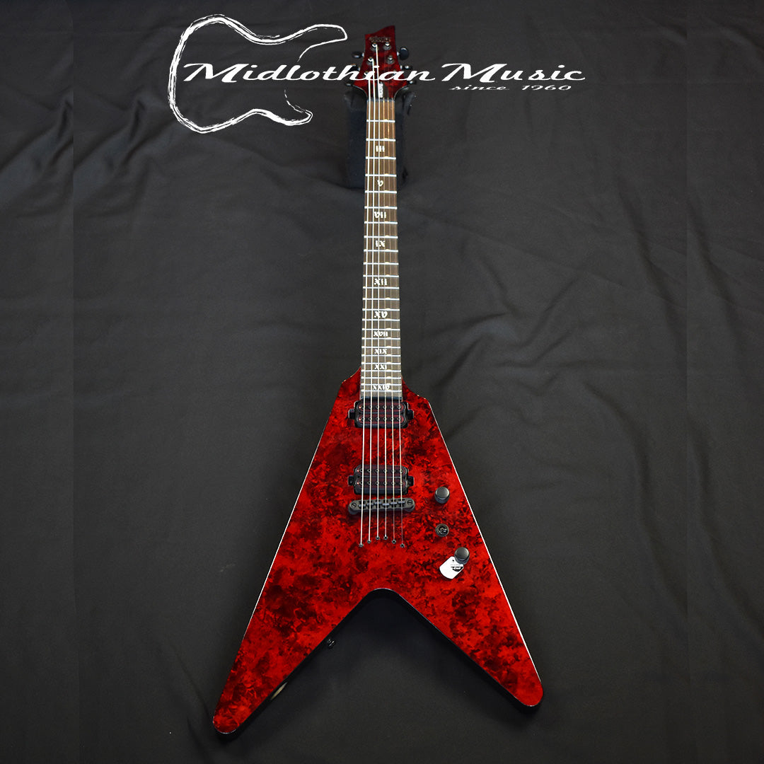 Schecter V-1 Apocalypse Electric Guitar - Red Reign Finish