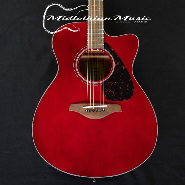 Yamaha FSX800C Acoustic/Electric - Concert Size Guitar - Ruby Red Gloss Finish