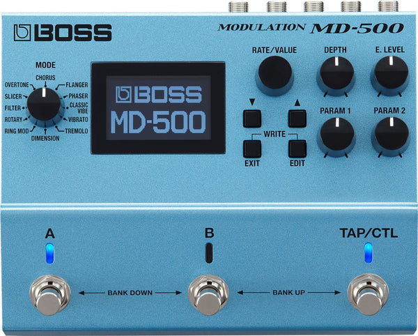 Boss MD-500 Modulation - 12 Mode Multi Effects Pedal - Blue Finish